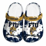 custom fiu panthers splatter pattern clog best selling