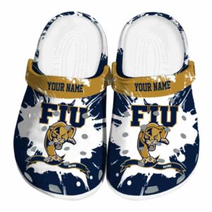 custom fiu panthers splatter pattern clog best selling