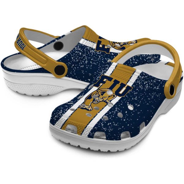 custom fiu panthers vertical stripes clog high quality