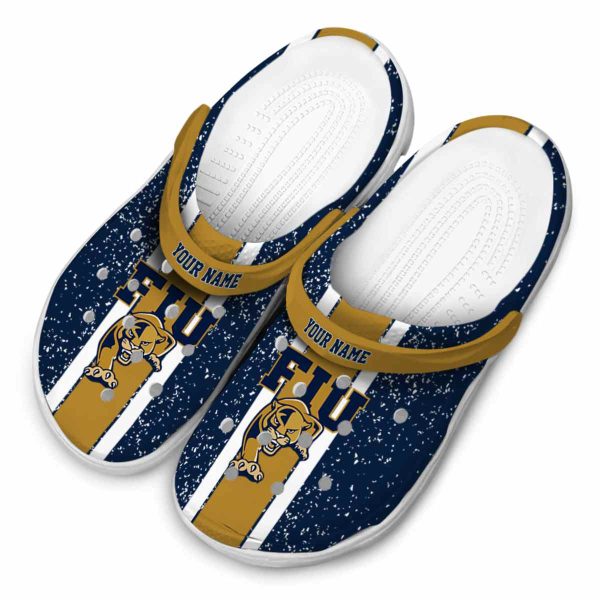 custom fiu panthers vertical stripes clog latest model