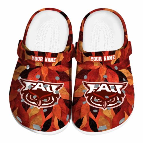 custom florida atlantic owls autumn leaves clog best selling