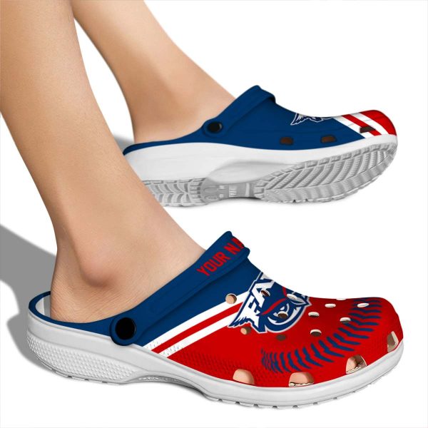 custom florida atlantic owls baseball motif clog fashion forward
