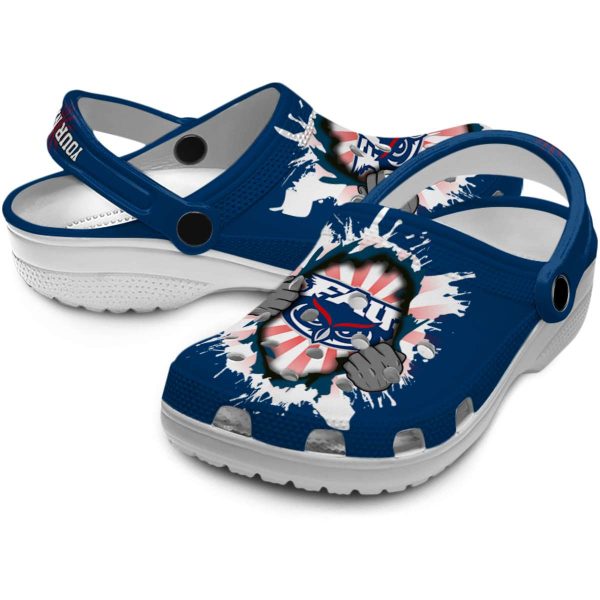 custom florida atlantic owls gripping hand clog high quality