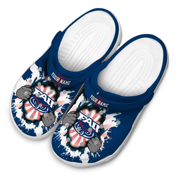 custom florida atlantic owls gripping hand clog latest model
