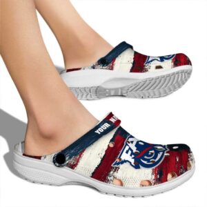 custom florida atlantic owls patriotic stripes clog fashion forward