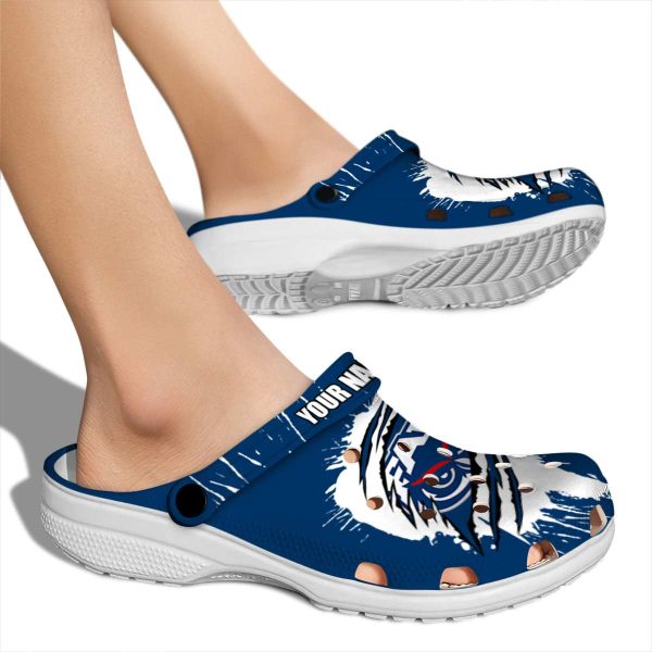 custom florida atlantic owls splash motif background clog fashion forward