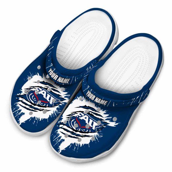 custom florida atlantic owls splash motif background clog latest model
