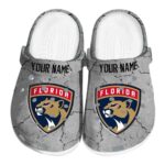 custom florida panthers cracked texture clog best selling