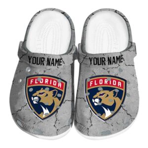 custom florida panthers cracked texture clog best selling