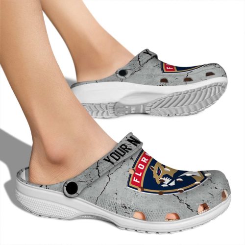 custom florida panthers cracked texture clog fashion forward