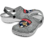 custom florida panthers cracked texture clog best selling