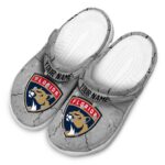 custom florida panthers cracked texture clog best selling