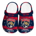 custom florida panthers paint splatter graphics clog best selling