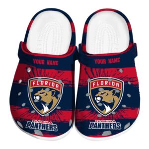 custom florida panthers paint splatter graphics clog best selling