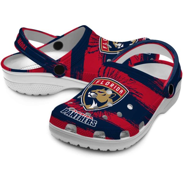 custom florida panthers paint splatter graphics clog high quality