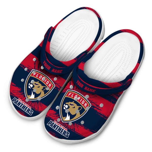 custom florida panthers paint splatter graphics clog latest model