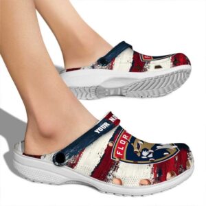 custom florida panthers patriotic stripes clog fashion forward