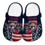 custom florida panthers star spangled side pattern clog best selling