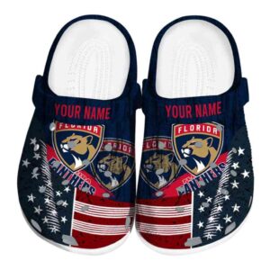 custom florida panthers star spangled side pattern clog best selling
