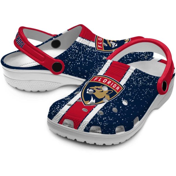 custom florida panthers vertical stripes clog high quality