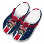 custom florida panthers vertical stripes clog best selling