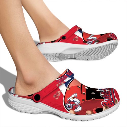 custom fresno state bulldogs baseball helmet clog fashion forward