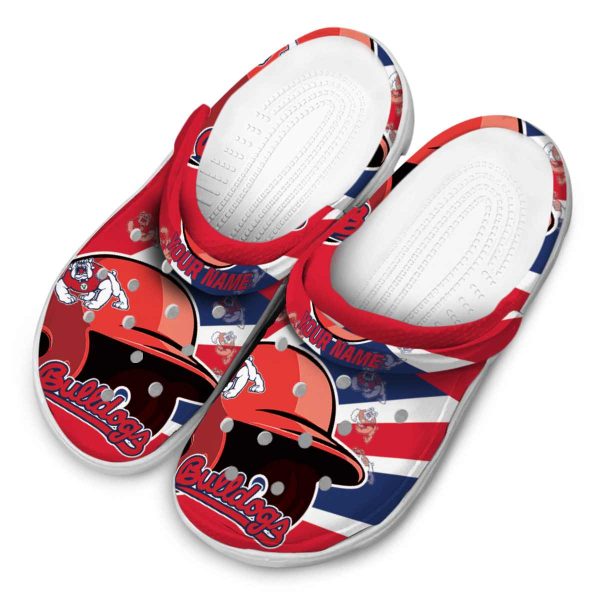 custom fresno state bulldogs baseball helmet clog latest model