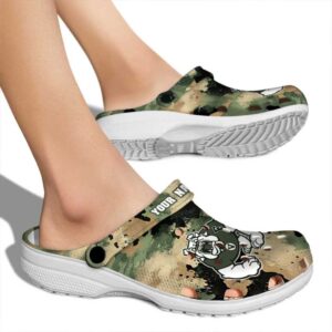 custom fresno state bulldogs camouflage craze clog fashion forward