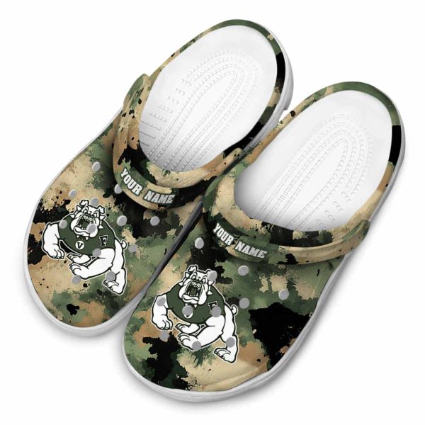custom fresno state bulldogs camouflage craze clog latest model