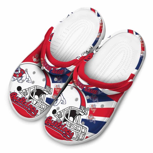 custom fresno state bulldogs football helmet clog latest model