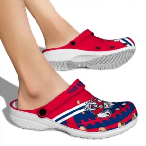 custom fresno state bulldogs football motif clog fashion forward
