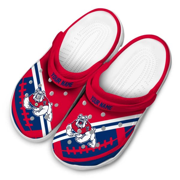 custom fresno state bulldogs football motif clog latest model