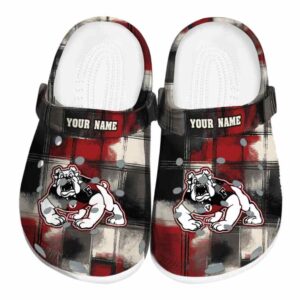 custom fresno state bulldogs plaid fusion clog best selling