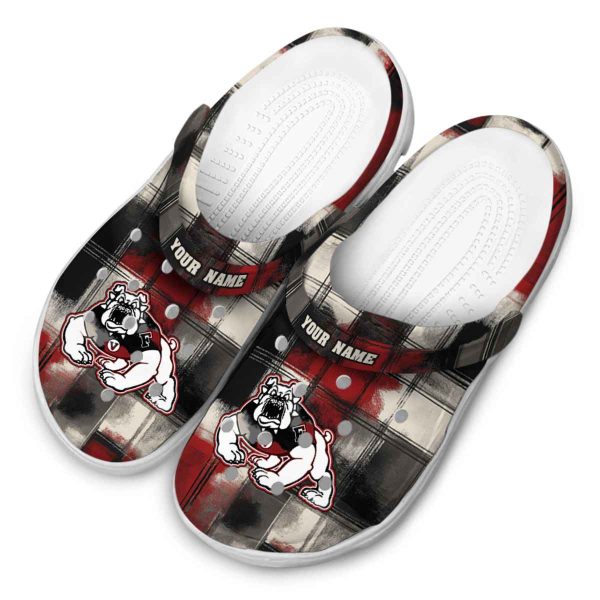 custom fresno state bulldogs plaid fusion clog latest model