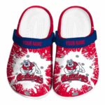 Custom Fresno State Bulldogs Splash Art Clog 1 custom fresno state bulldogs splash art clog best selling