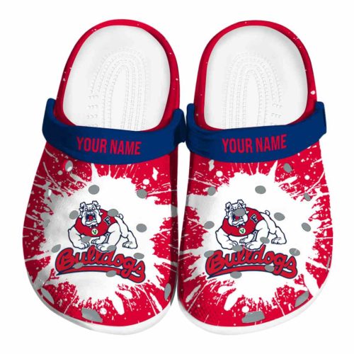 custom fresno state bulldogs splash art clog best selling