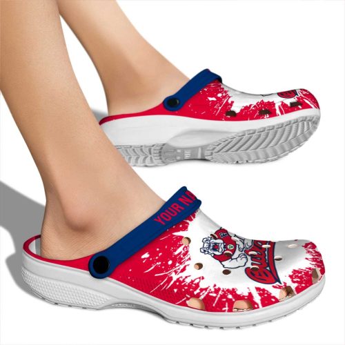 custom fresno state bulldogs splash art clog fashion forward