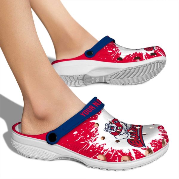 custom fresno state bulldogs splash art clog fashion forward