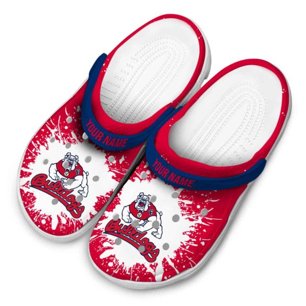custom fresno state bulldogs splash art clog latest model