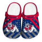 custom fresno state bulldogs star spangled graphic clog best selling