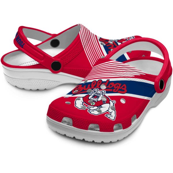 custom fresno state bulldogs vibrant dual tone clog high quality
