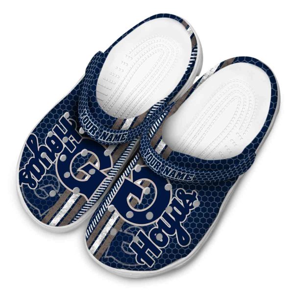 custom georgetown hoyas contrasting stripes clog latest model