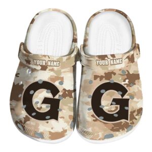 custom georgetown hoyas desert camo clog best selling