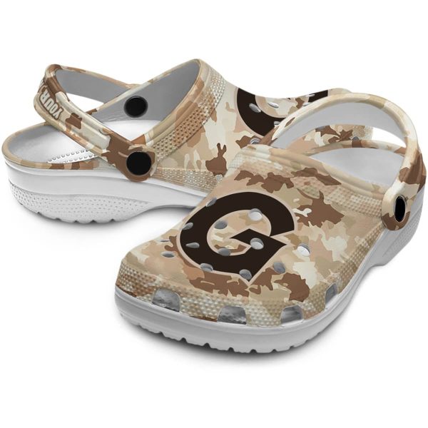 custom georgetown hoyas desert camo clog high quality