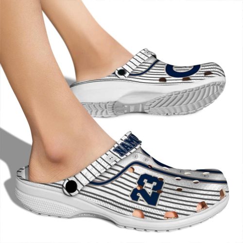 custom georgetown hoyas pinstripe pattern clog fashion forward