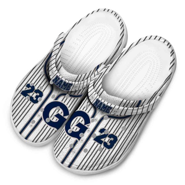 custom georgetown hoyas pinstripe pattern clog latest model