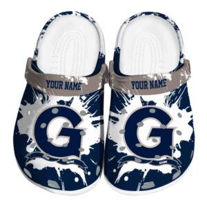 custom georgetown hoyas splatter pattern clog best selling
