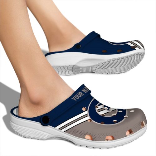 custom georgetown hoyas striped accents clog fashion forward