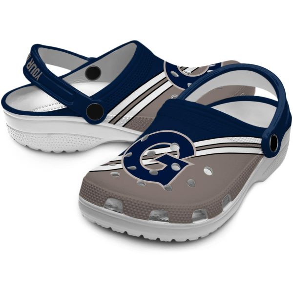 custom georgetown hoyas striped accents clog high quality