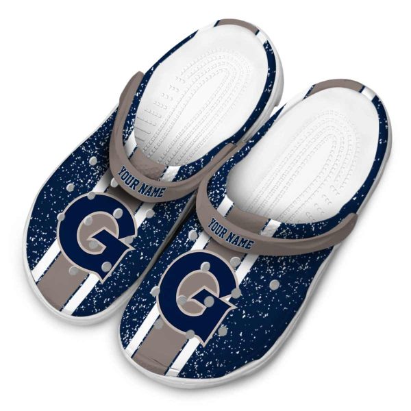 custom georgetown hoyas vertical stripes clog latest model
